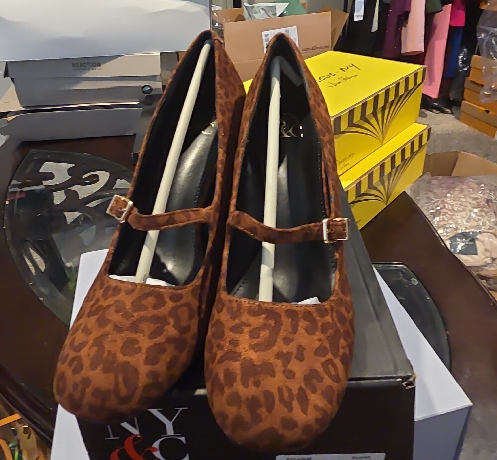 New York & Company Leopard Print Mary Jane Pumps - Brown - Picture 9 of 10